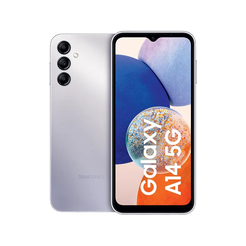 Samsung,Samsung Galaxy A14 5G 4GB RAM 64GB Storage Dual Sim - Silver - Unlocked - International Model - Gadcet.com